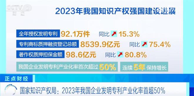 为高质地兴盛“造就”新动能 2023年我邦企业出现专利家当化率首超50%(图2)